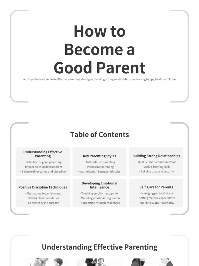 How To Become A Good Parent | PDF
