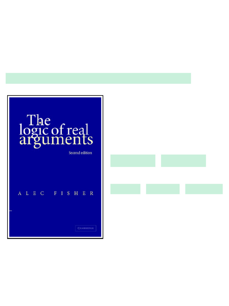 The Logic of Real Arguments 2nd Edition Alec Fisher - ebook and ...