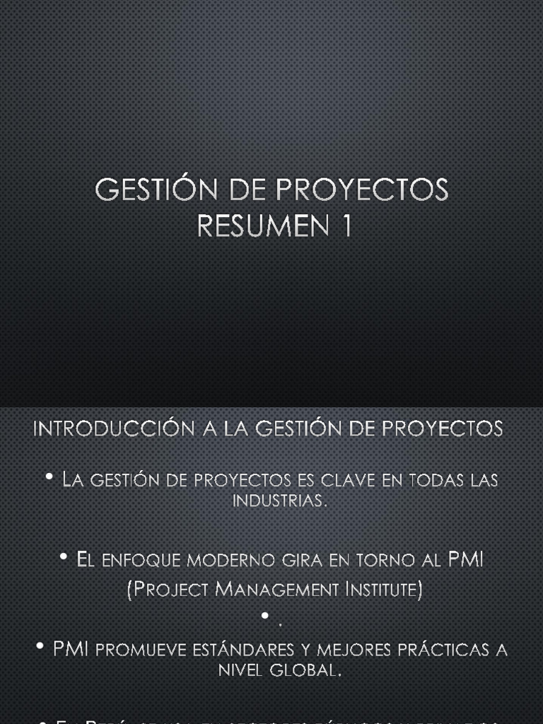 Gestión de Proyectos según PMBOK en Perú | PDF