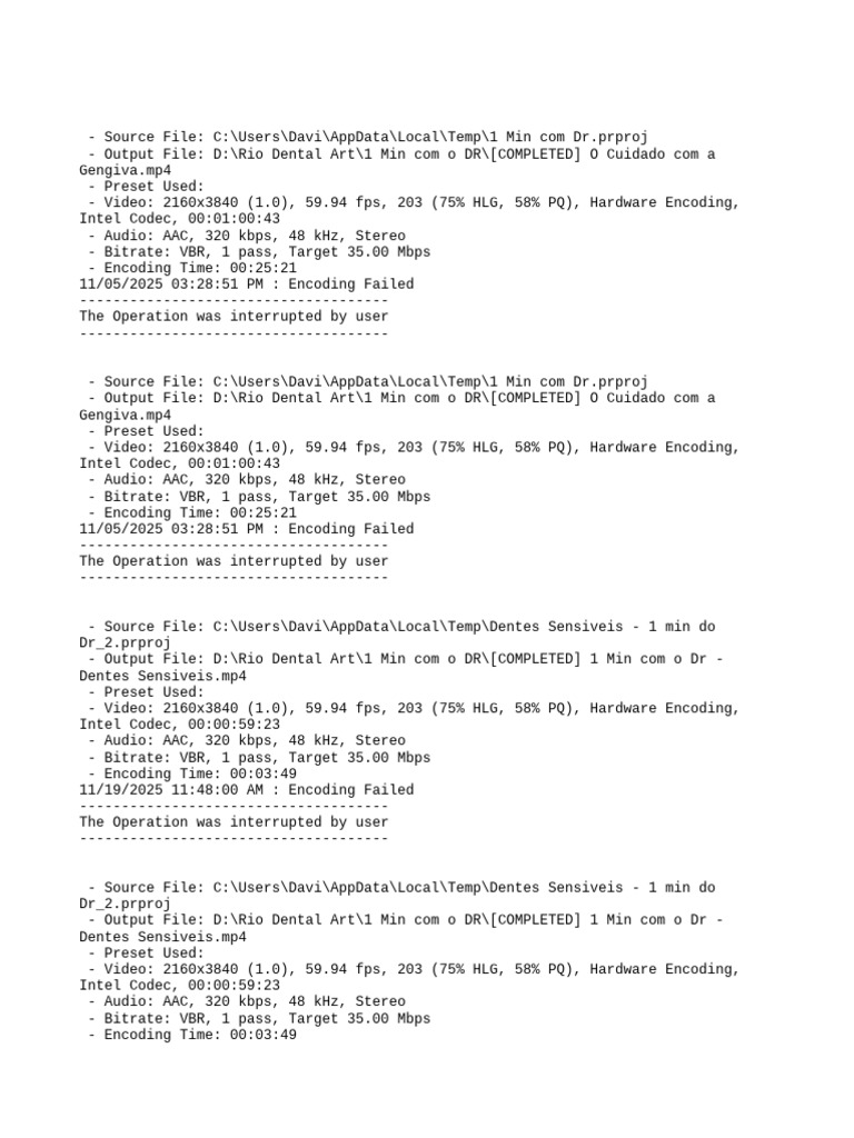 A Me Encoding Error Log | PDF