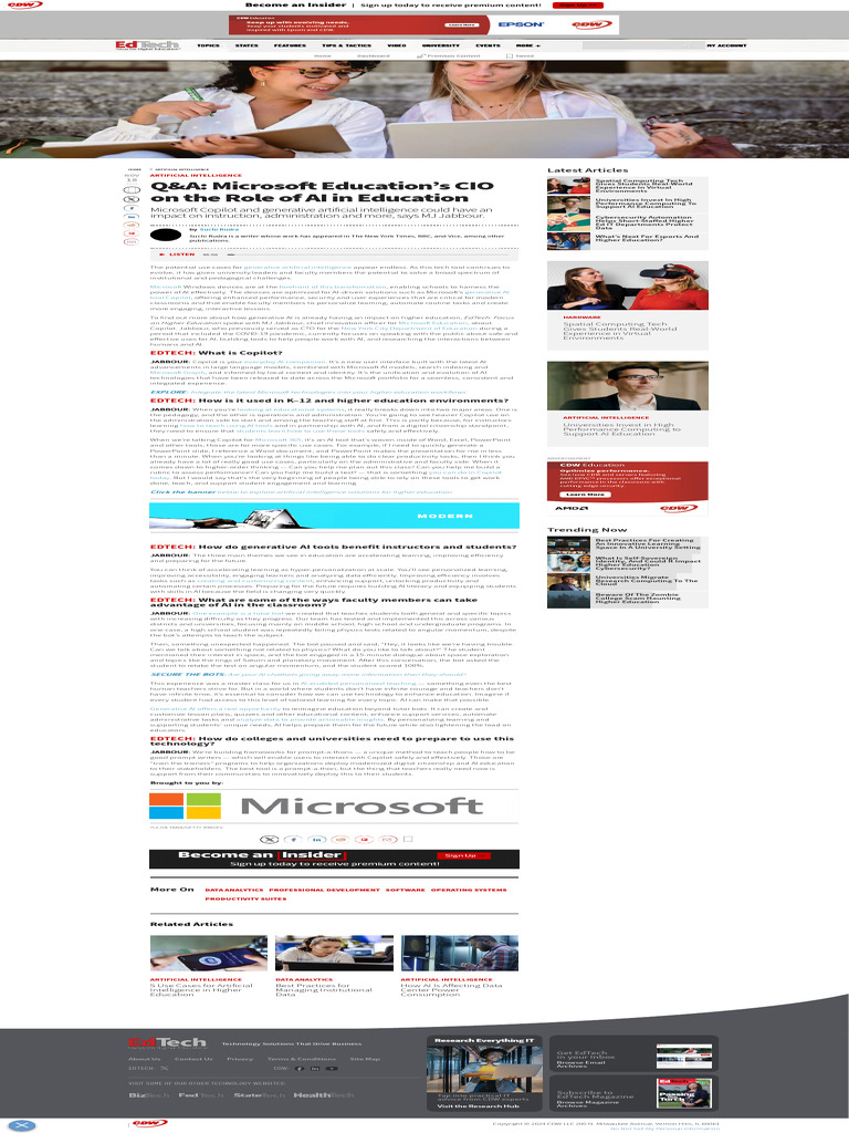 AI in Higher Education: Microsoft Copilot | PDF | Artificial ...
