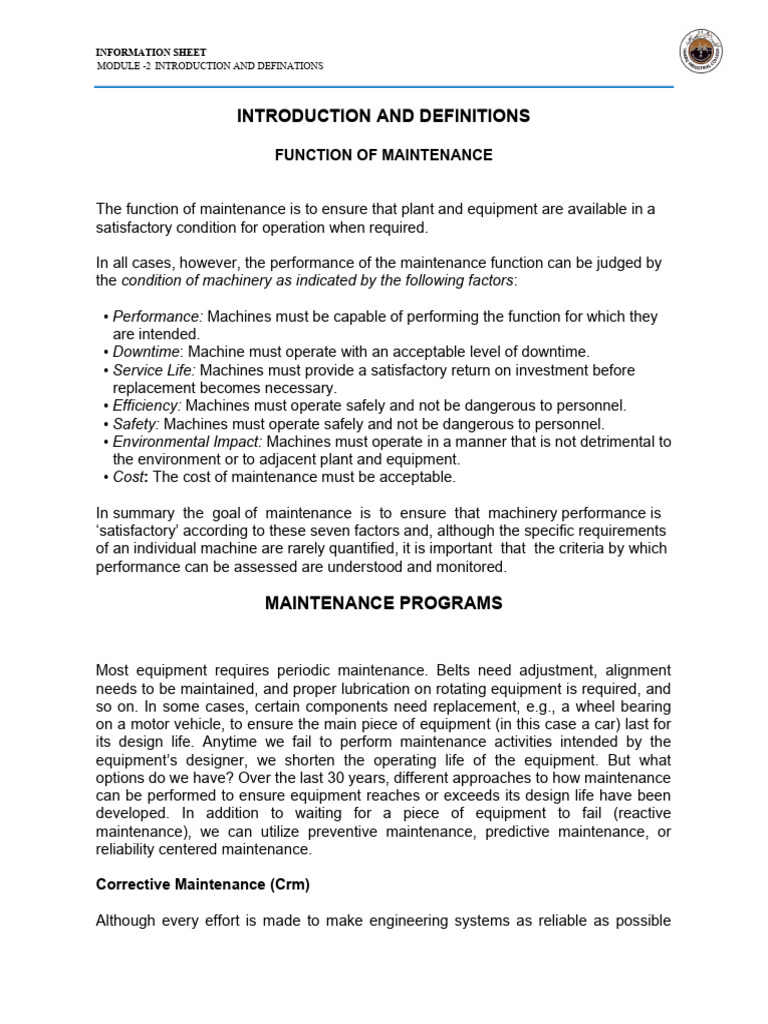 Maintenance Functions and Strategies Guide | PDF | Troubleshooting ...