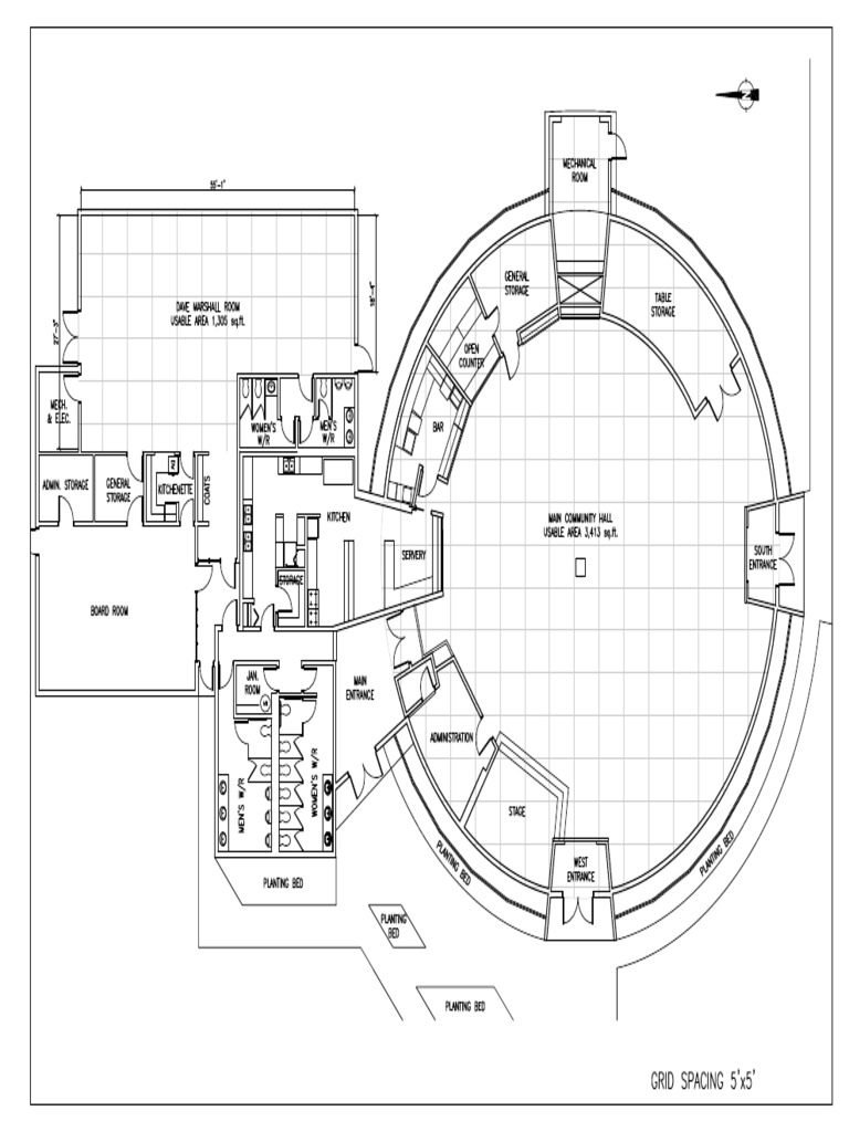 Floor Plan Community Hall Overall | PDF