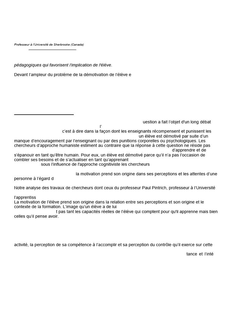 Motivation et Réussite Scolaire | PDF | Motivant | Motivation