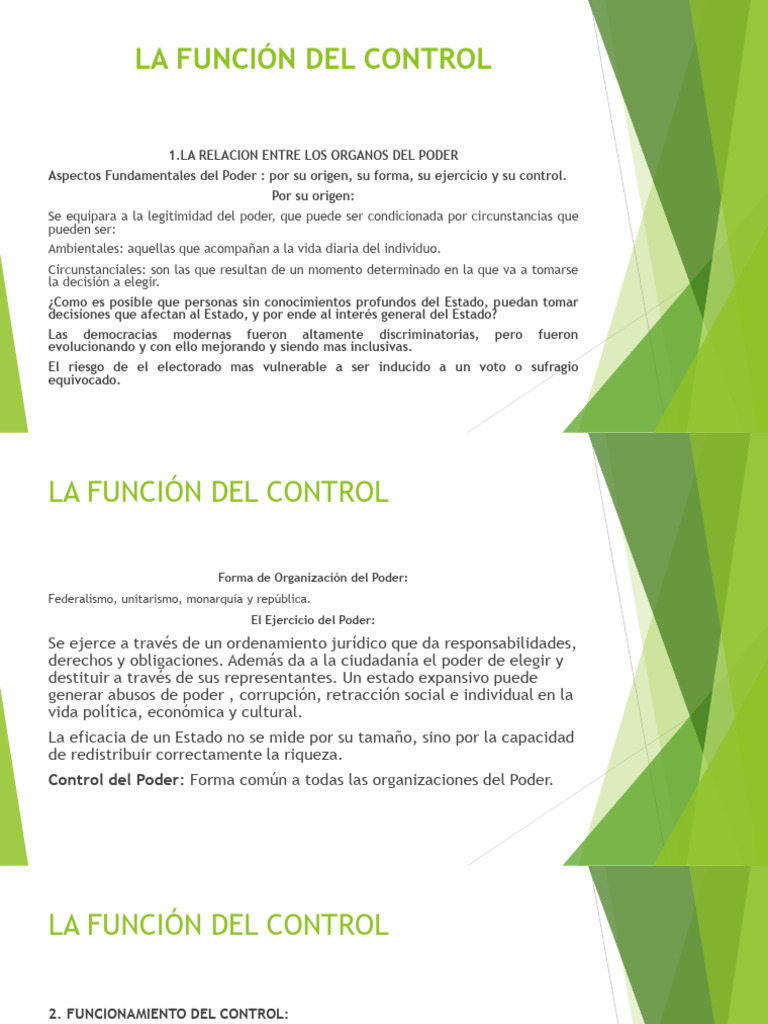 Control del Poder y su Función en Democracias | PDF