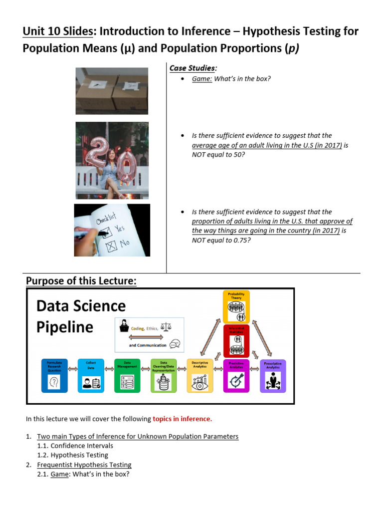 10 Hypothesis Testing Slides | PDF | P Value | Statistical Inference