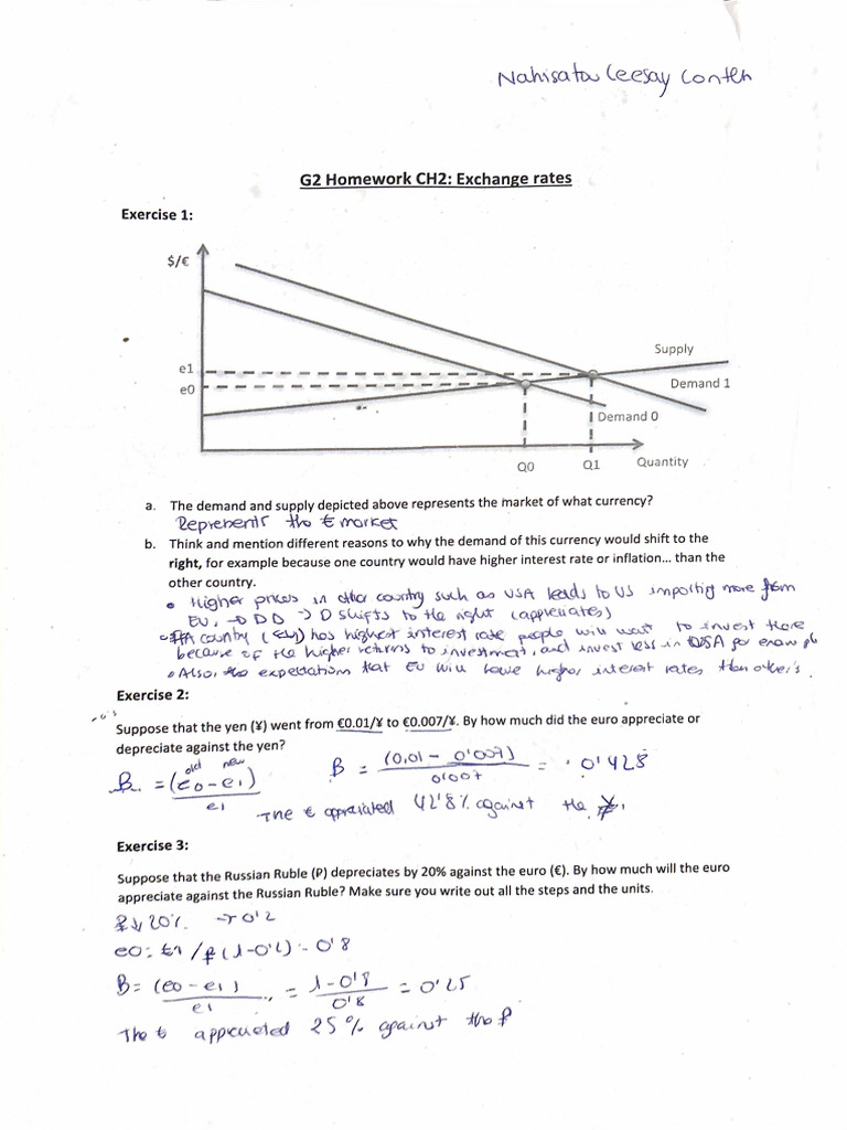 Homework Exchange Rate CH2 | PDF