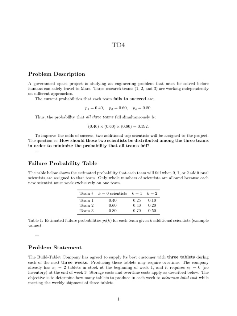 TD 4 | PDF | Applied Mathematics