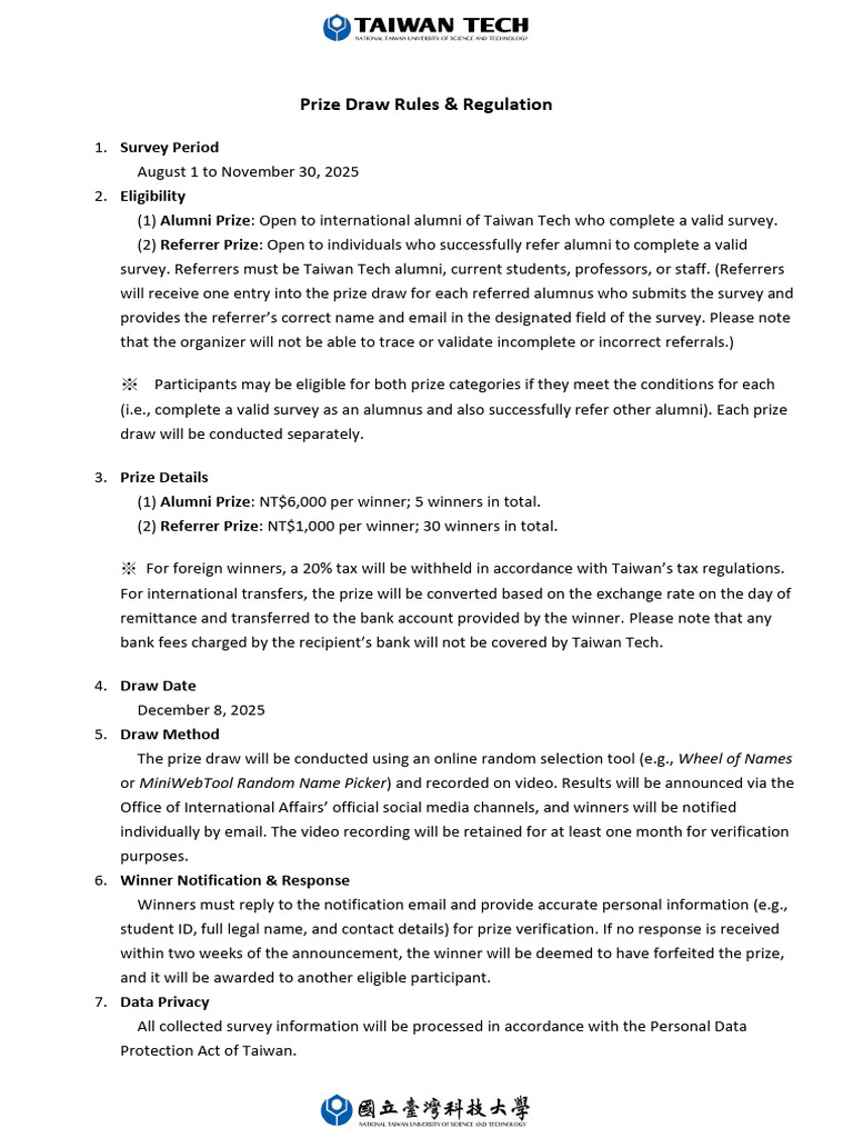 Prize Draw Rules&Regulation | PDF