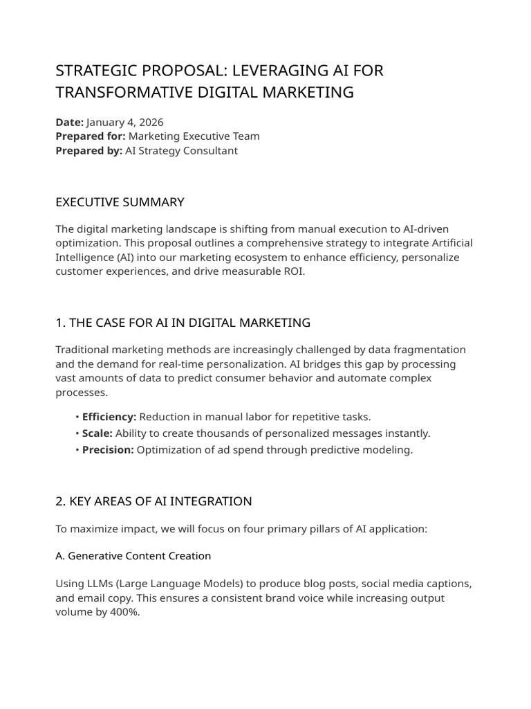 AI-Driven Digital Marketing Strategy | PDF | Artificial Intelligence ...