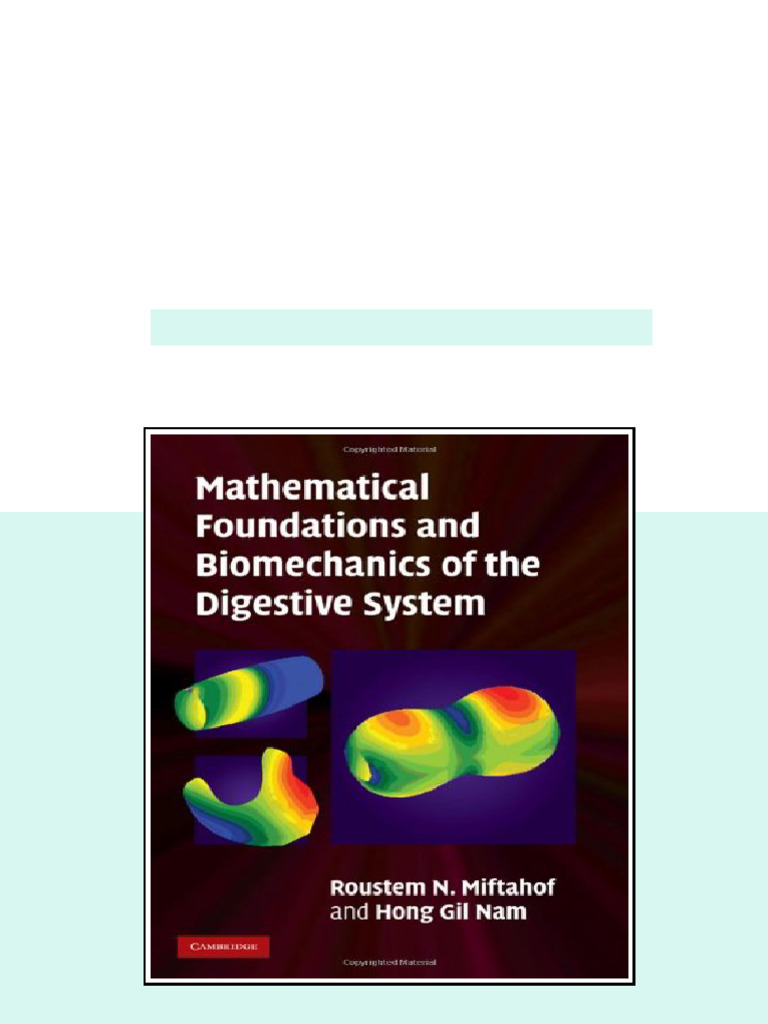 (Ebook) Mathematical Foundations and Biomechanics of the Digestive ...