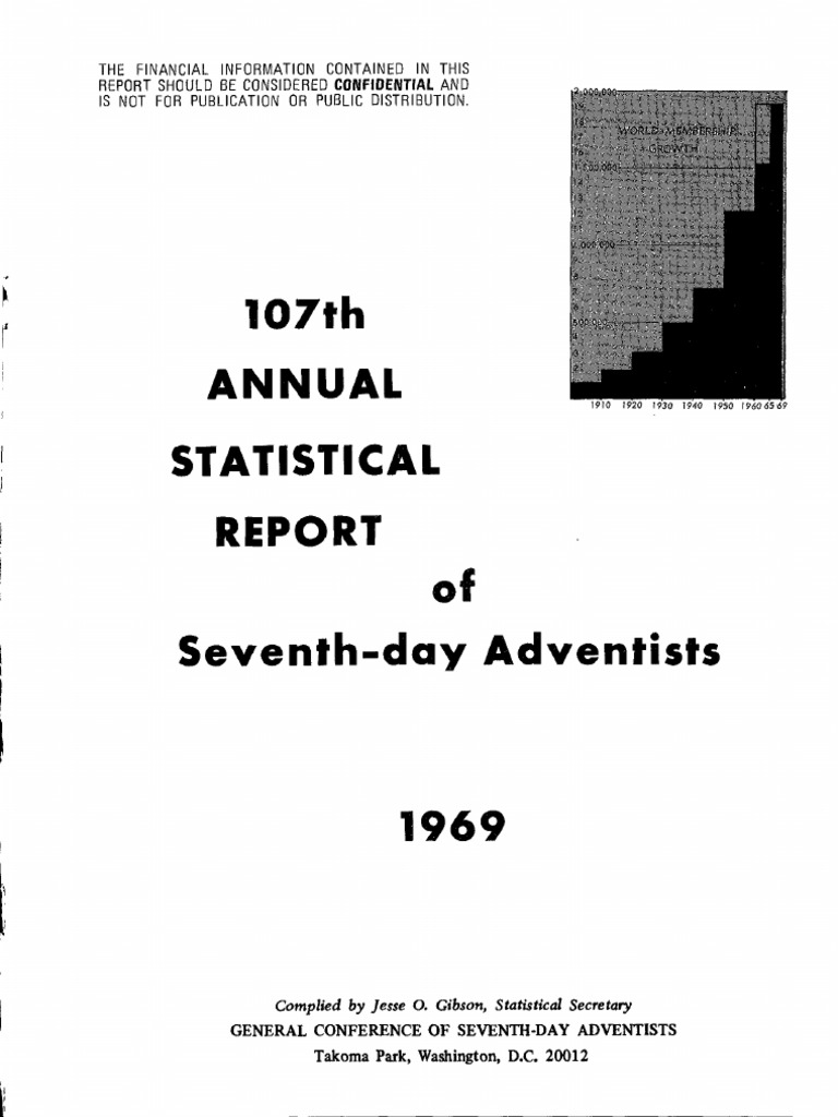 1969 Seventh-day Adventist Statistics | PDF | Seventh Day Adventist ...