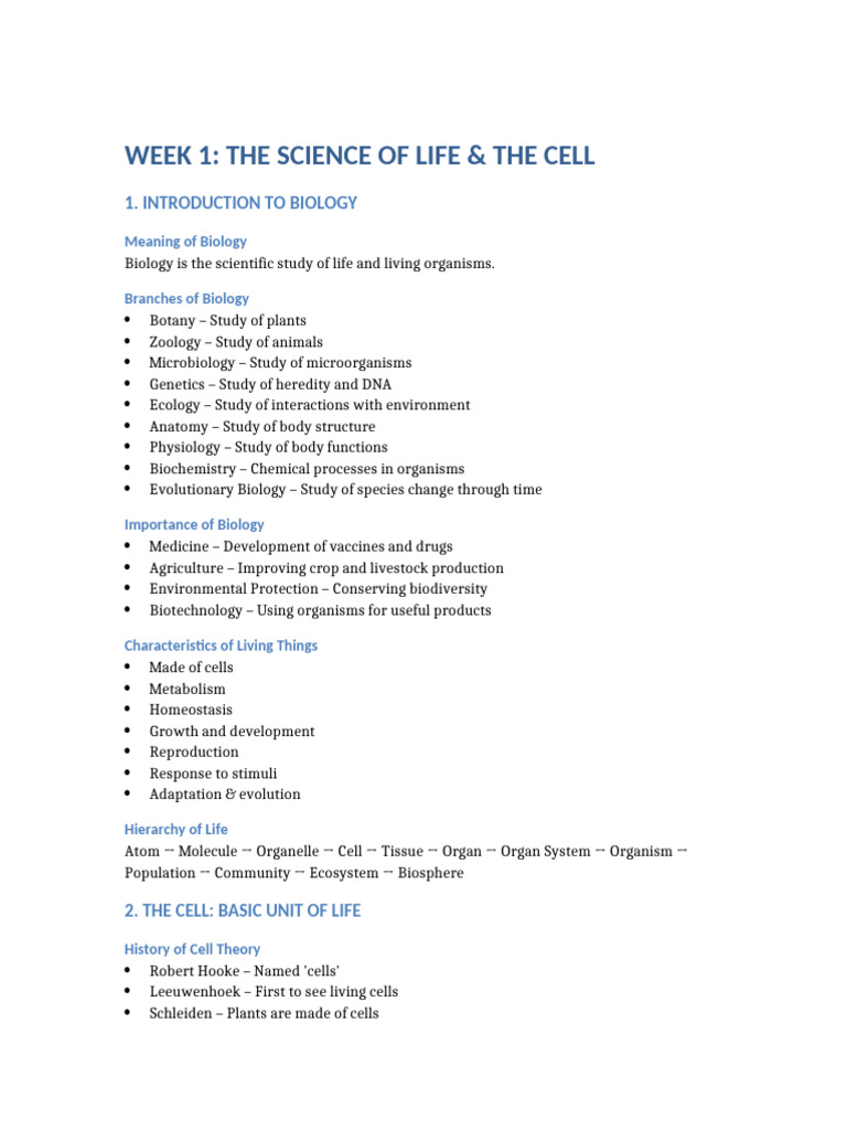 Biology Basics: Cells and Life Science | PDF | Cell (Biology) | Biology