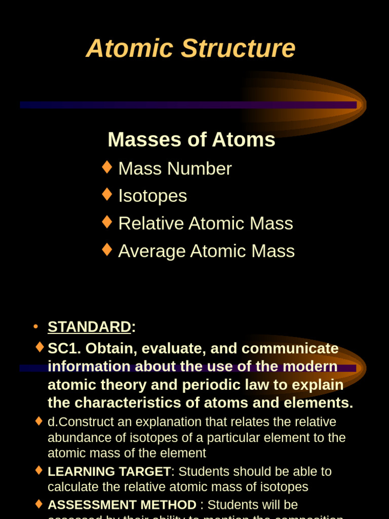 Understanding Atomic Mass and Isotopes | PDF | Isotope | Atoms