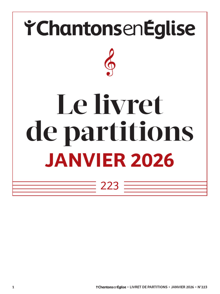 Livret de Partitions Janv 2026 N°223 | PDF