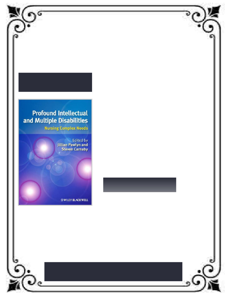Profound Intellectual and Multiple Disabilities Nursing Complex Needs ...