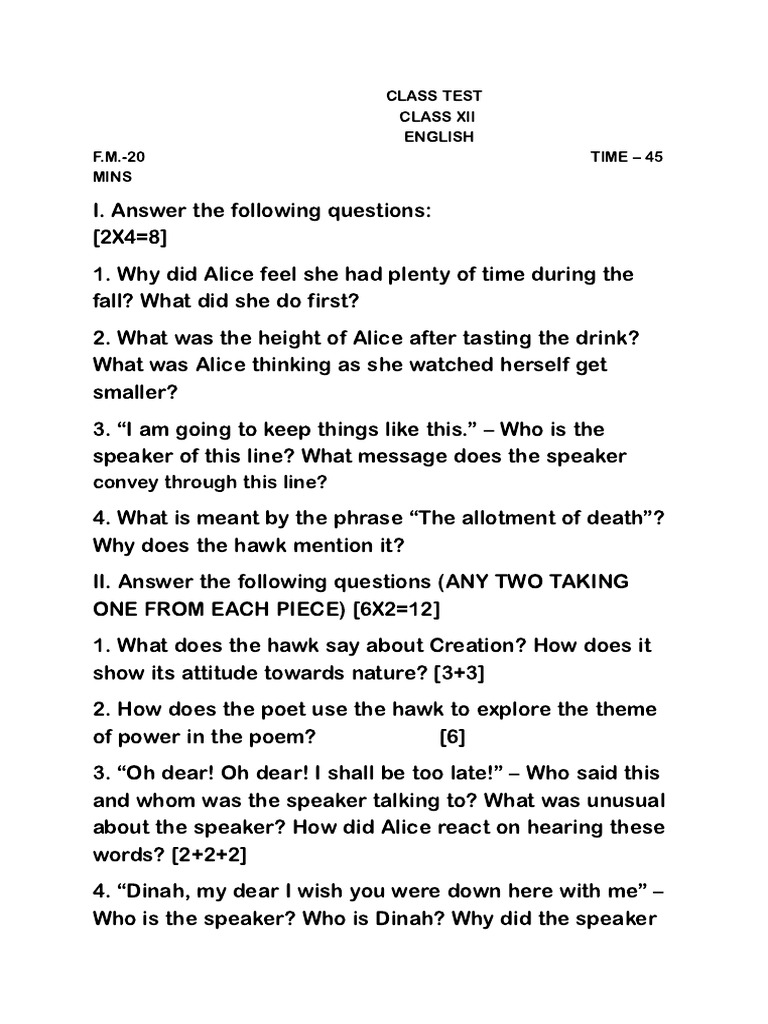 CLASS TEST 18-12-25 | PDF