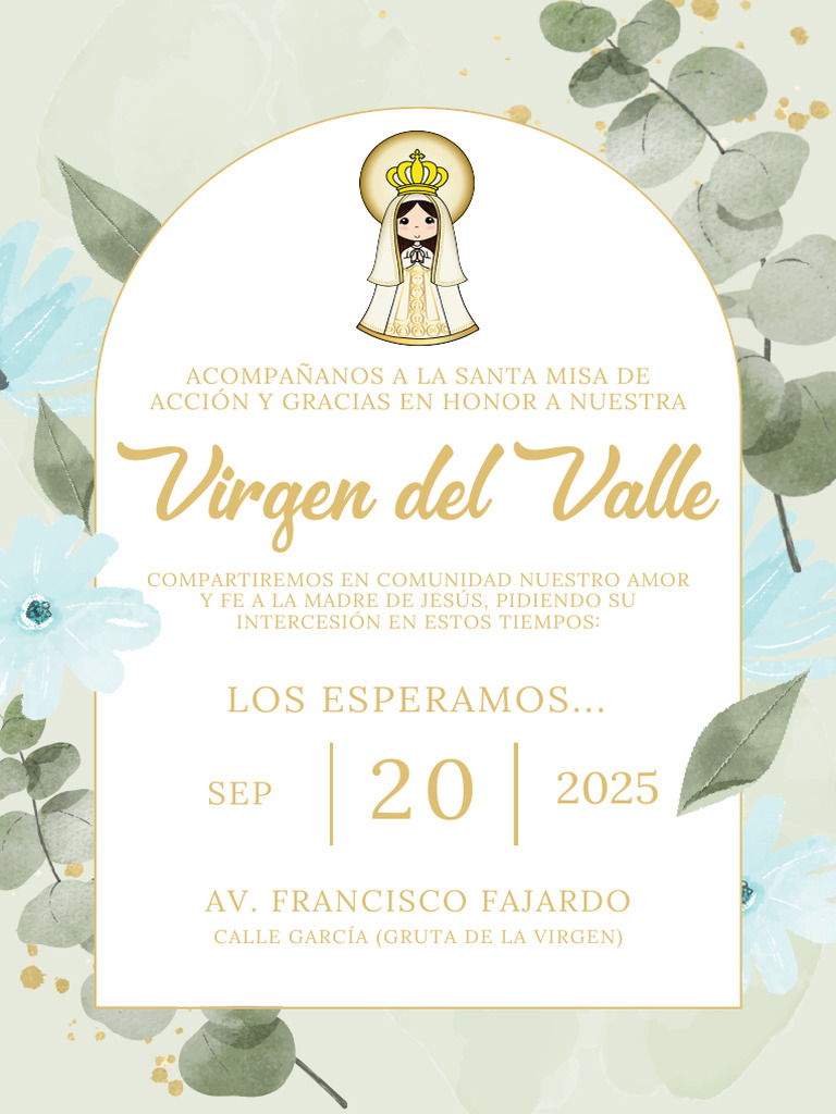 Misa y Procesión en Honor a la Virgen del Valle | PDF