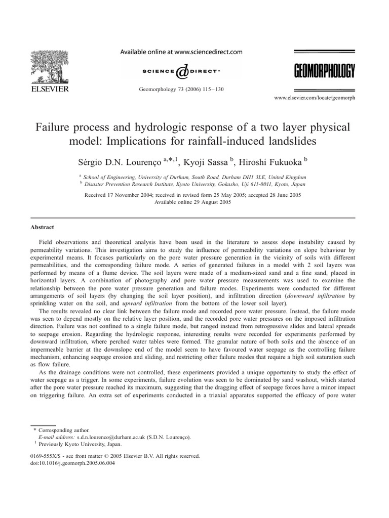 Landslide Triggers in Two-Layer Soils | PDF | Soil Mechanics | Landslide