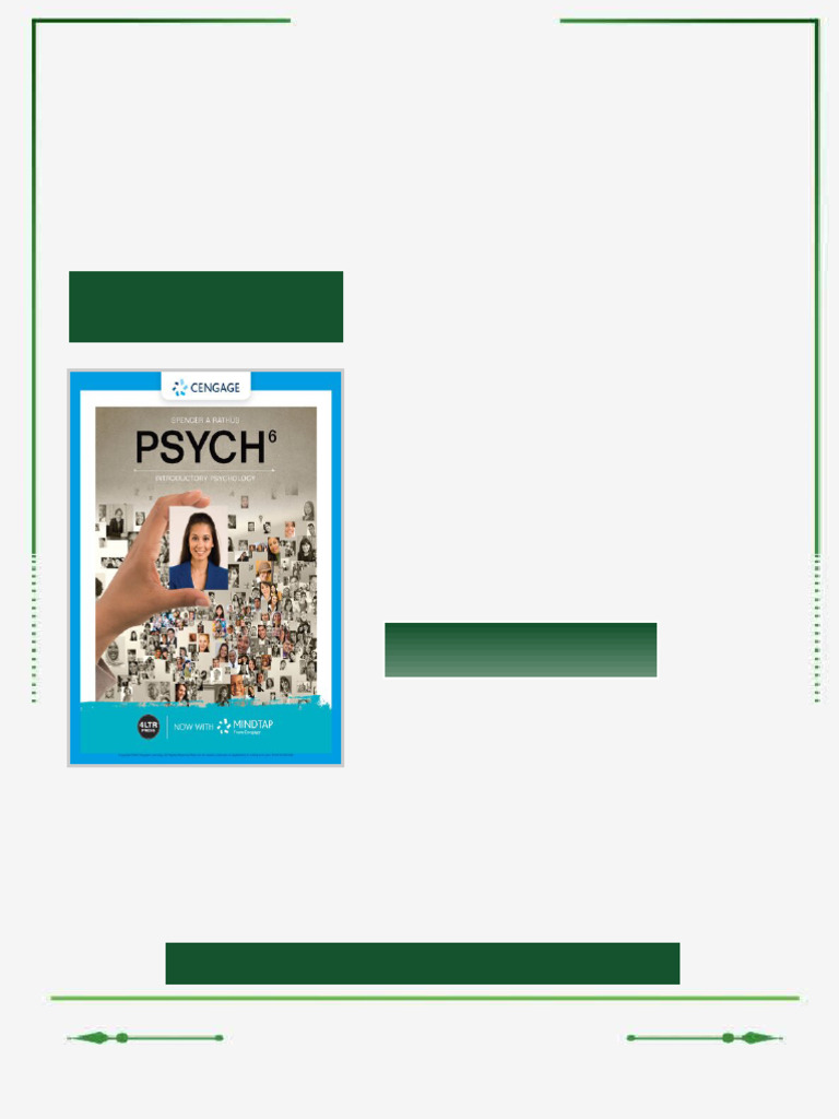 PSYCH 6: Introductory Psychology Spencer A. Rathus eBook rare digital ...
