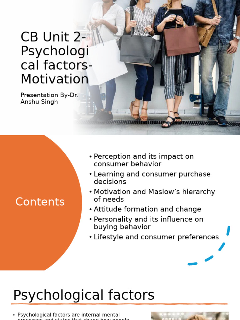 Psychological Factors in Consumer Behavior | PDF | Motivation ...
