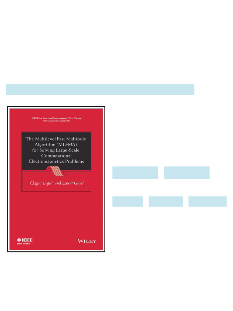 The Multilevel Fast Multipole Algorithm 1st Edition Ozgur Ergul - ebook ...