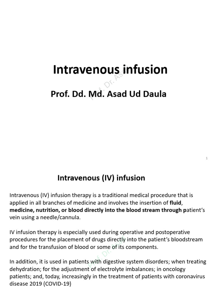 Understanding Intravenous Infusion Therapy | PDF | Pharmacokinetics ...