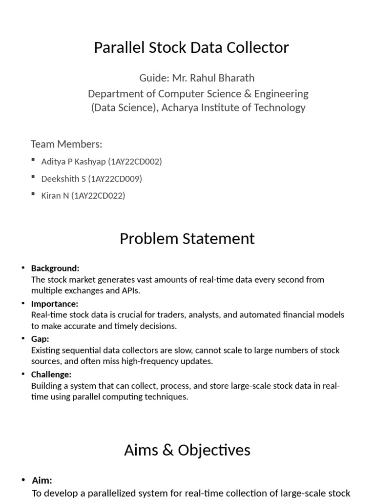 Real-Time Parallel Stock Data Collector | PDF | Parallel Computing ...