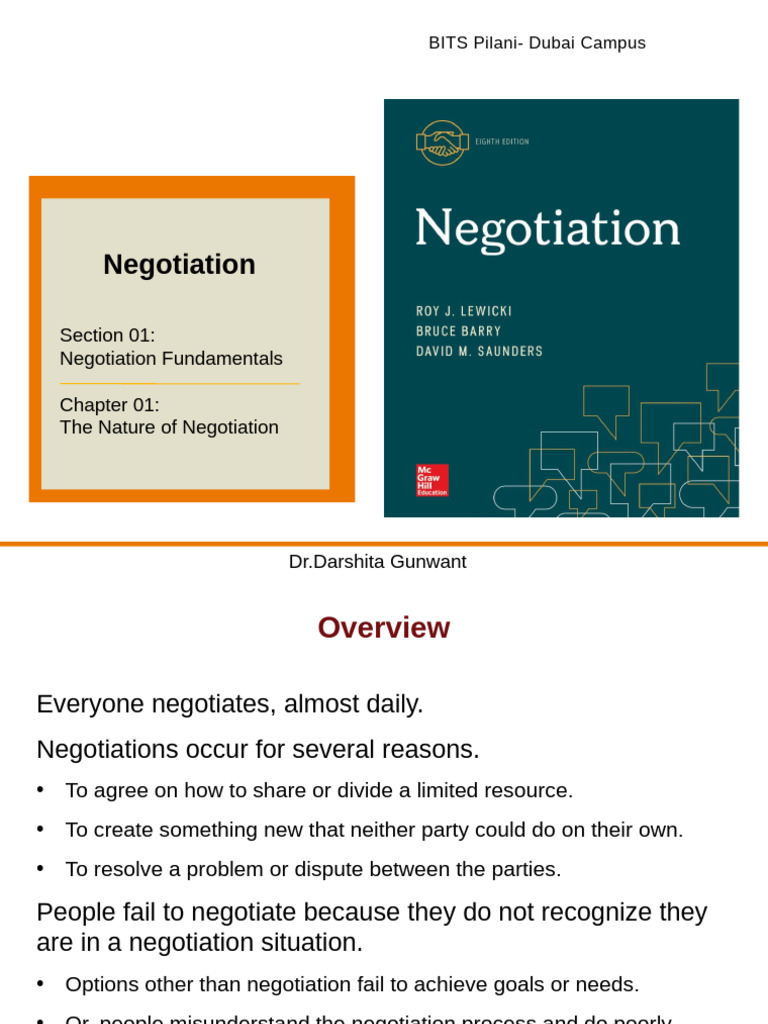 Negotiation Fundamentals Overview | PDF | Negotiation | Conflict (Process)