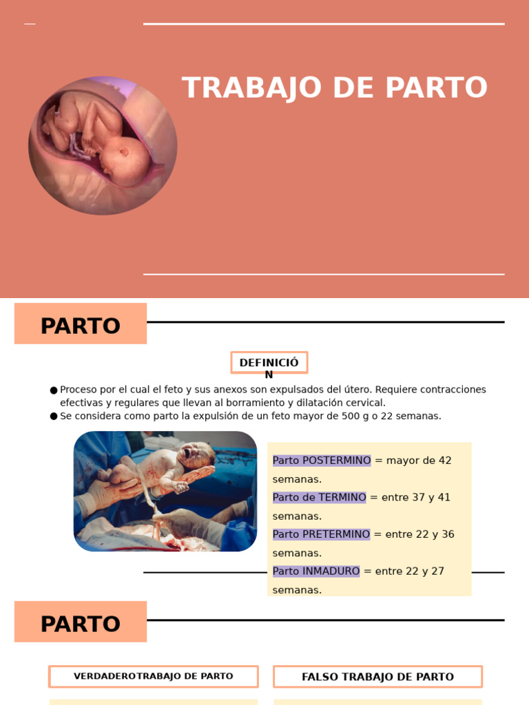 Trabajo de Parto | PDF | Parto | Especialidades Medicas