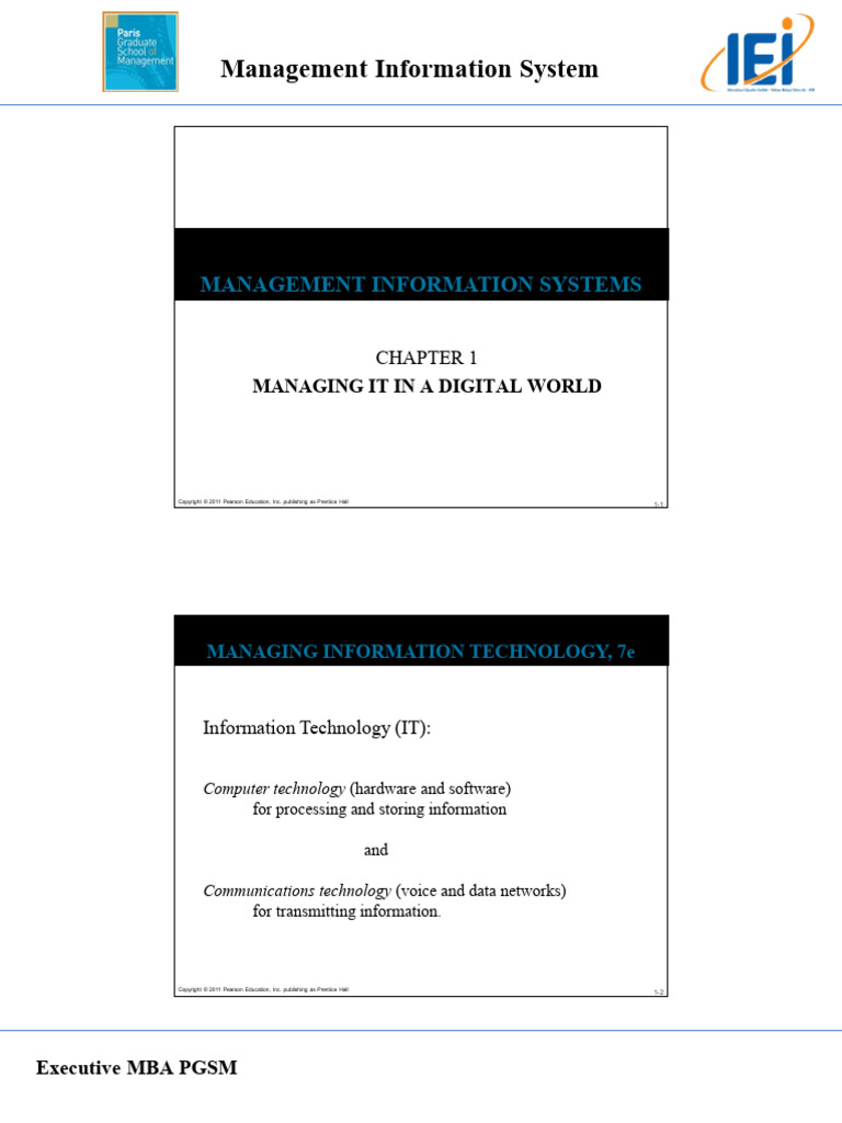 Managing IT in a Digital World | PDF | Chief Information Officer | Internet