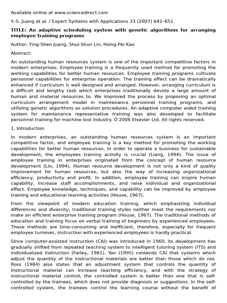 (En) An Adaptive Scheduling System With Genetic Algorithms For ...