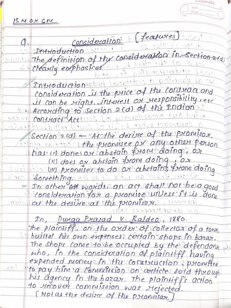 Consideration | PDF