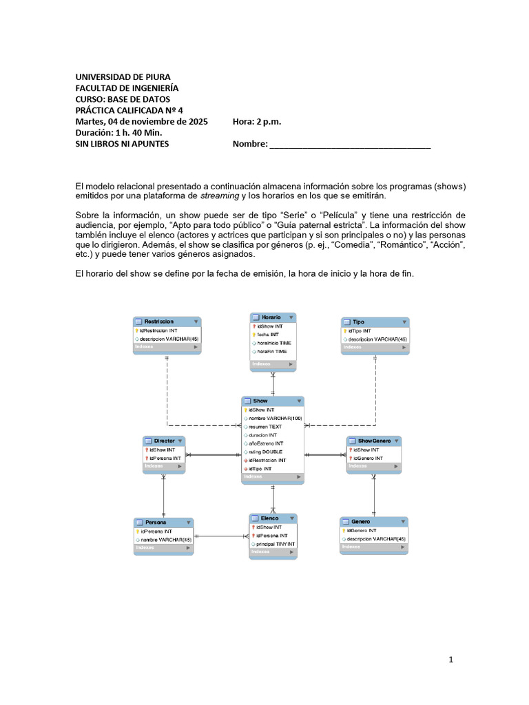 Consultas SQL para Shows de Streaming | PDF | Base de datos relacional ...