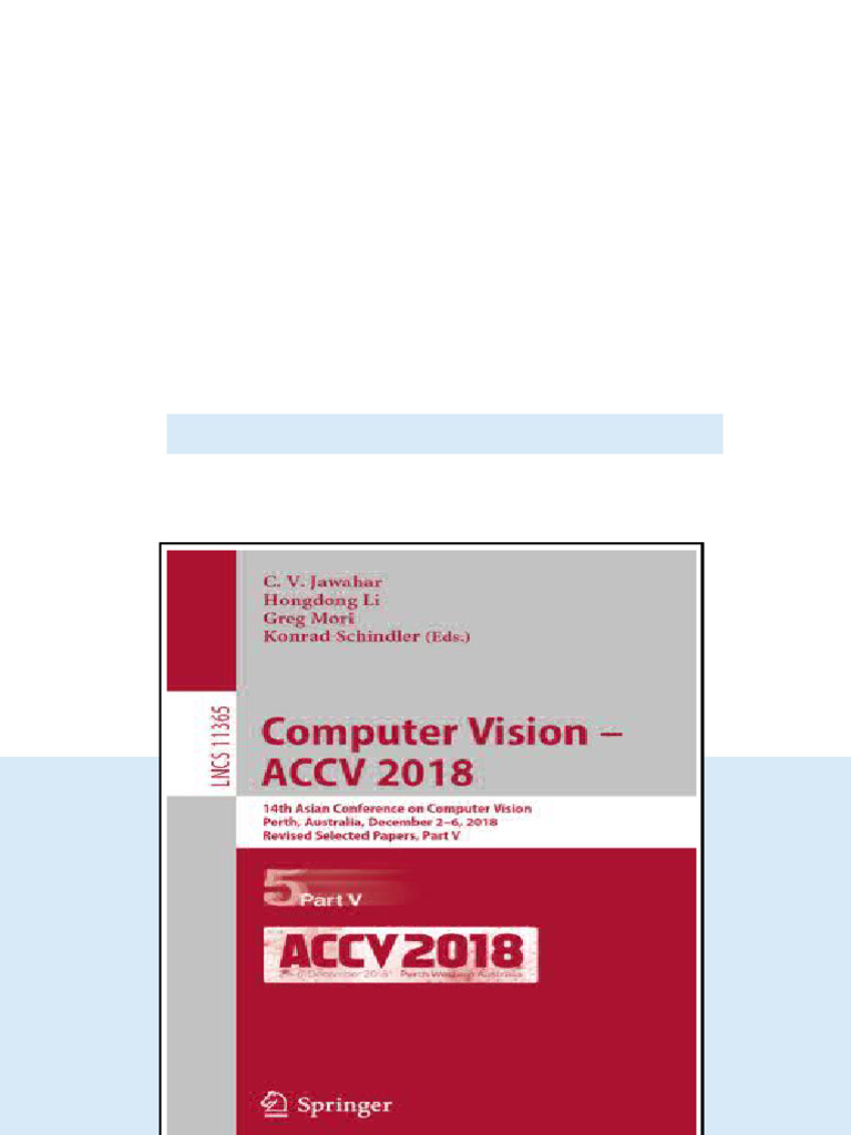 Computer Vision Accv 2018 14th Asian Conference On Computer Vision ...