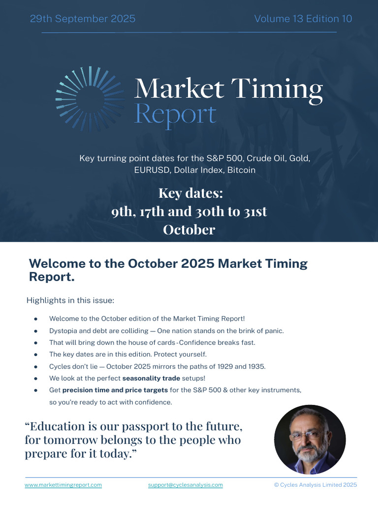 October 2025 Market Timing Insights | PDF | Market Trend | Benito Mussolini