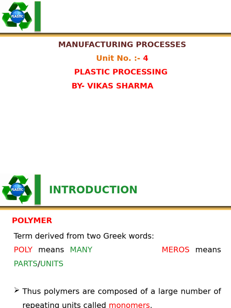 Plastic Processing and Manufacturing Techniques | PDF | Plastic ...
