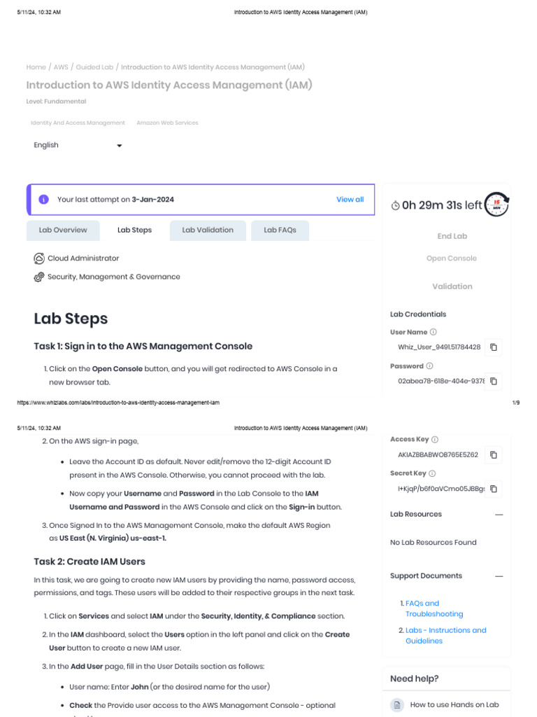 Create IAM Users and Groups in AWS | PDF | Amazon Web Services | User ...