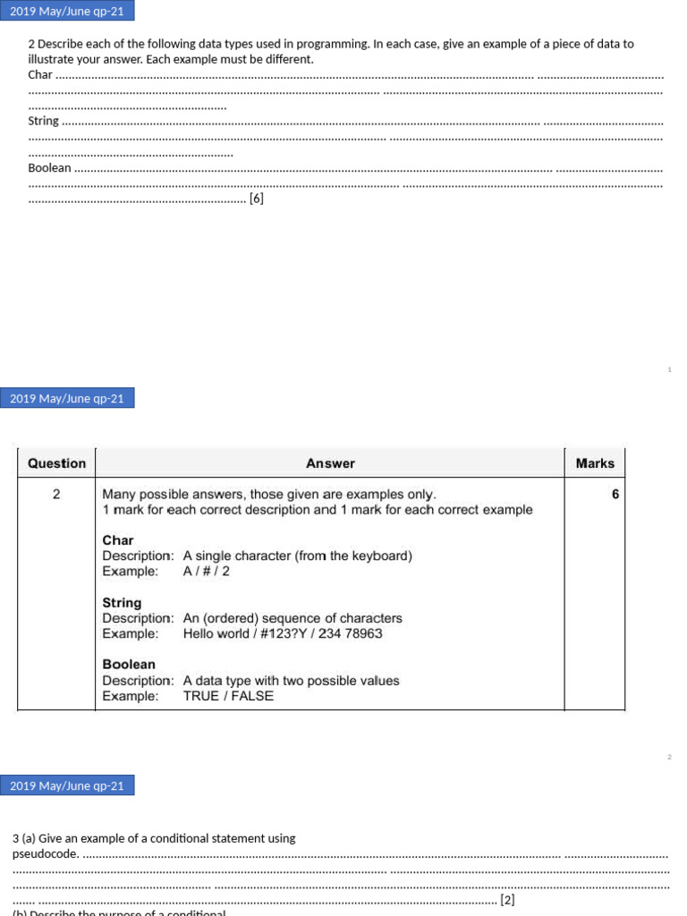 Programming Data Types and Pseudocode Guide | PDF | Algorithms | Iteration