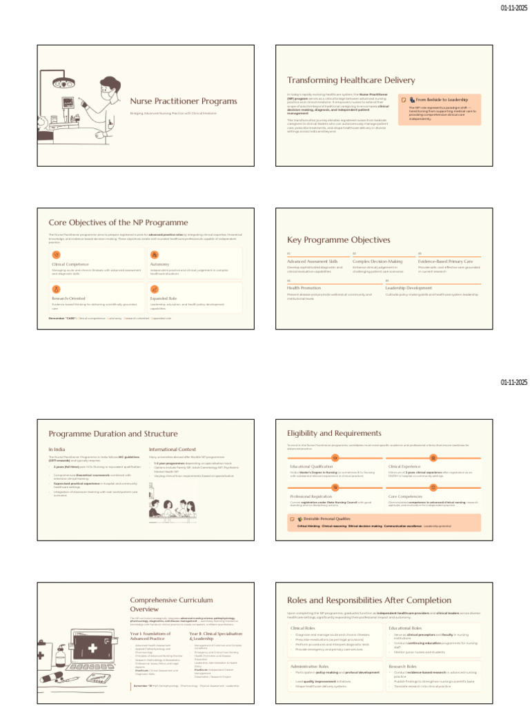 Nurse Practitioner Program Overview | PDF | Nurse Practitioner | Nursing