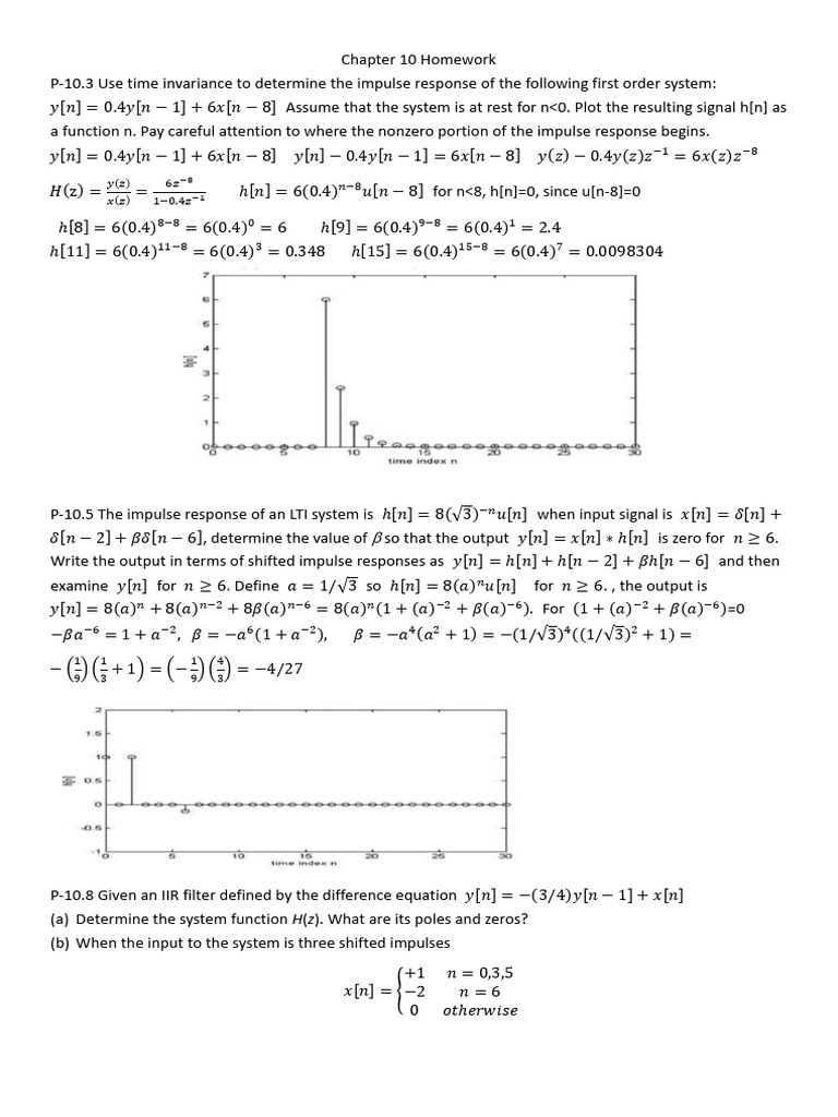 Chapter 10 HW 2019 Sol New | PDF