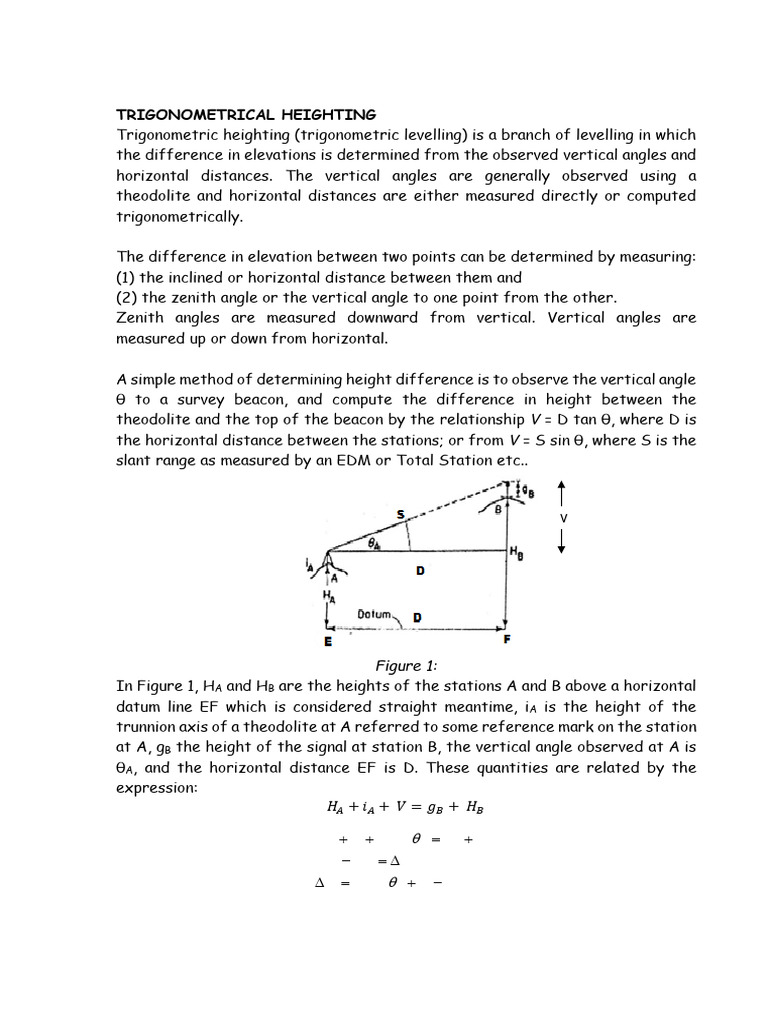 EGS 2202 Trigonometric Heighting 2024 | PDF | Surveying