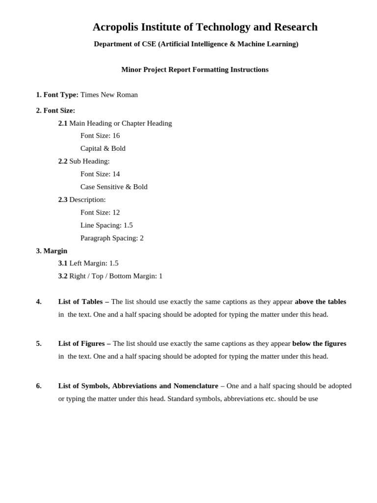 Project Report Formatting Instructions | PDF