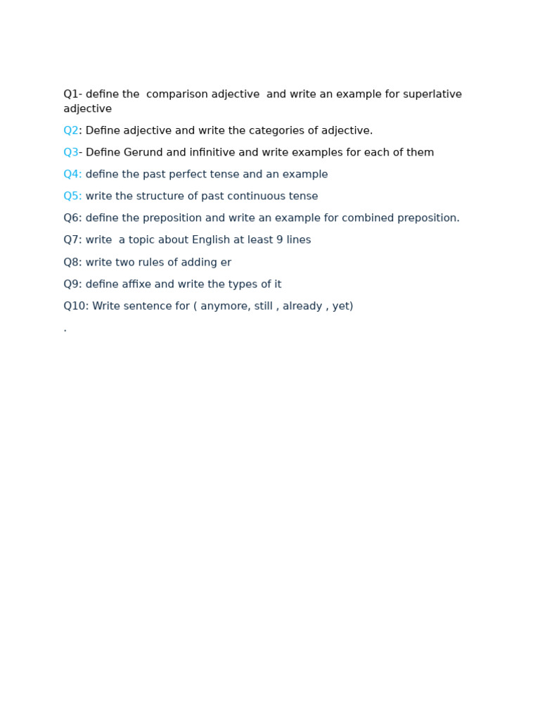 English Grammar Concepts and Examples | PDF