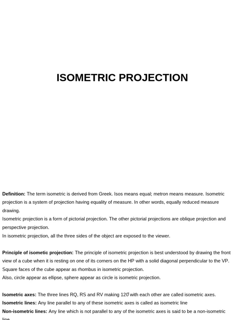 Understanding Isometric Projection Techniques | PDF | Sphere ...