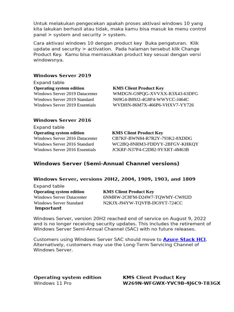 Aktivasi Windows 10 dan 11 KMS Guide | PDF | Windows Server 2008 | Hyper V