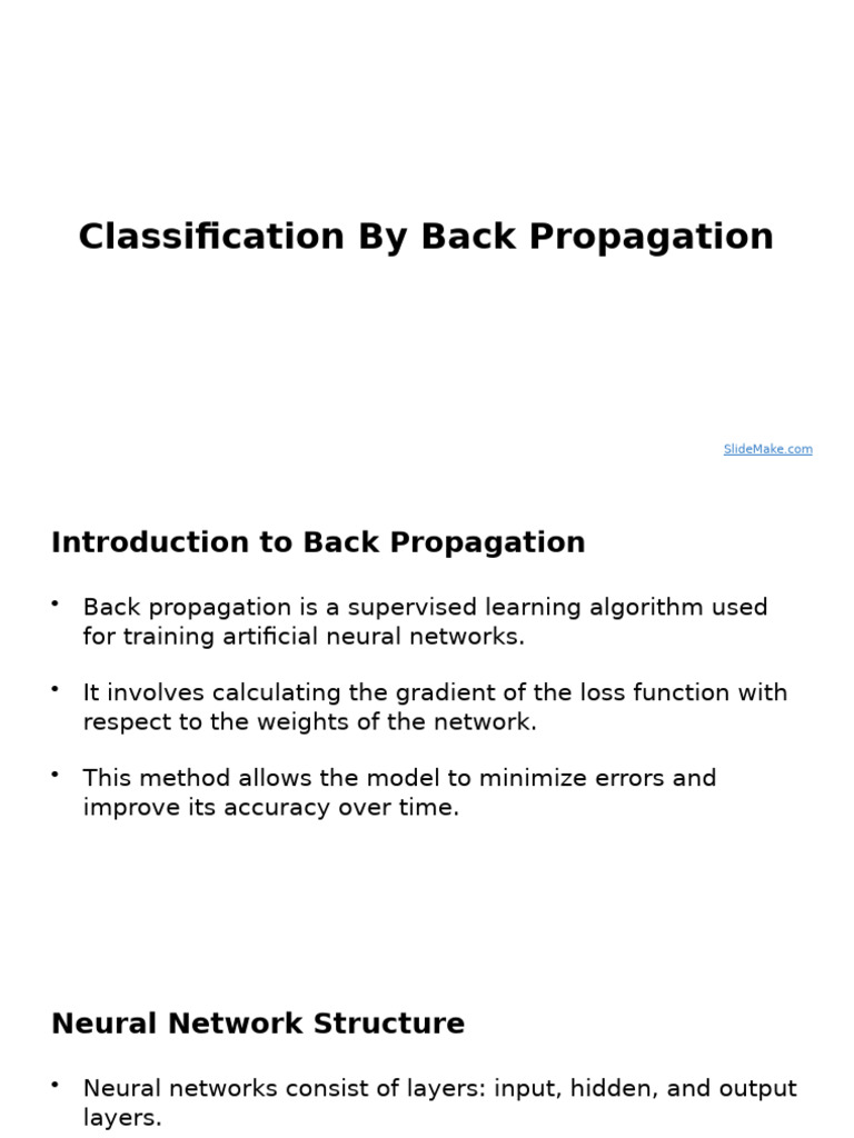 Back Propagation in Neural Networks | PDF | Theoretical Computer ...