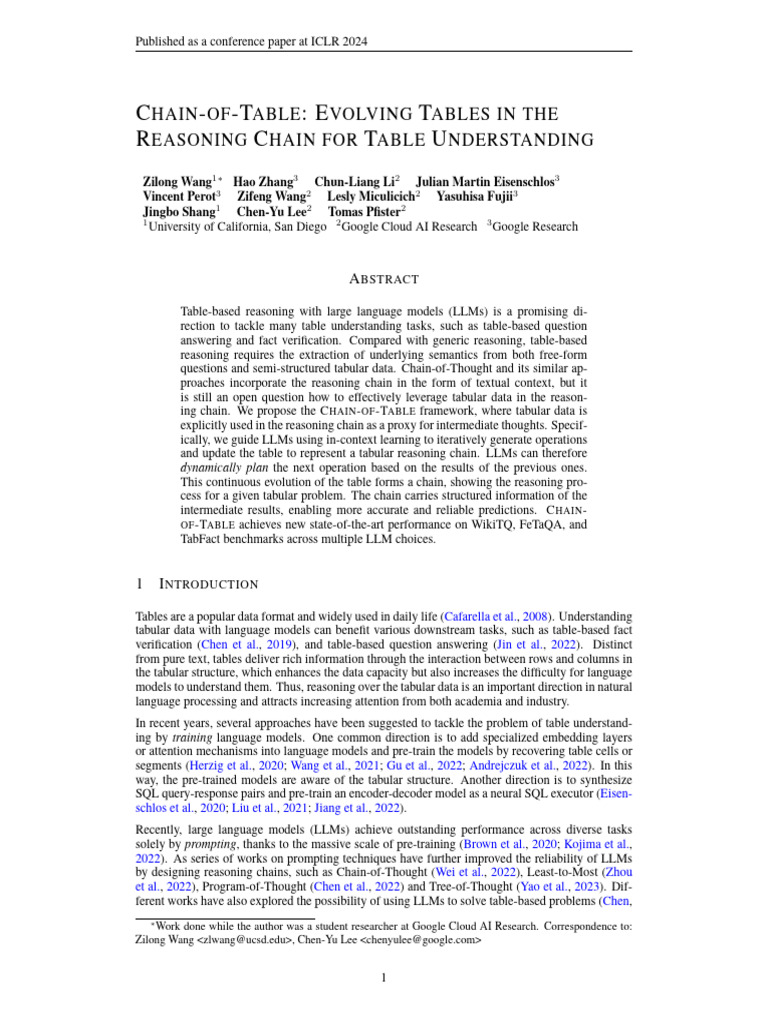 Chain-of-Table: Enhanced Table Reasoning | PDF | Computing ...