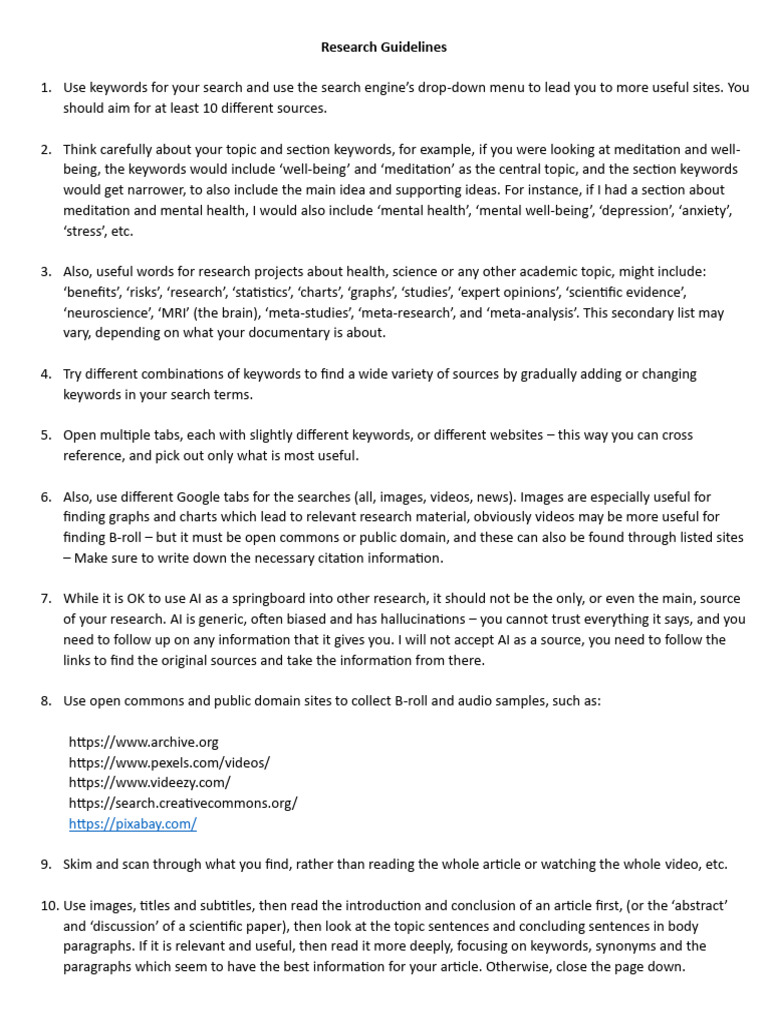 2b.research Guidelines Short | PDF | Meditation | Meta Analysis