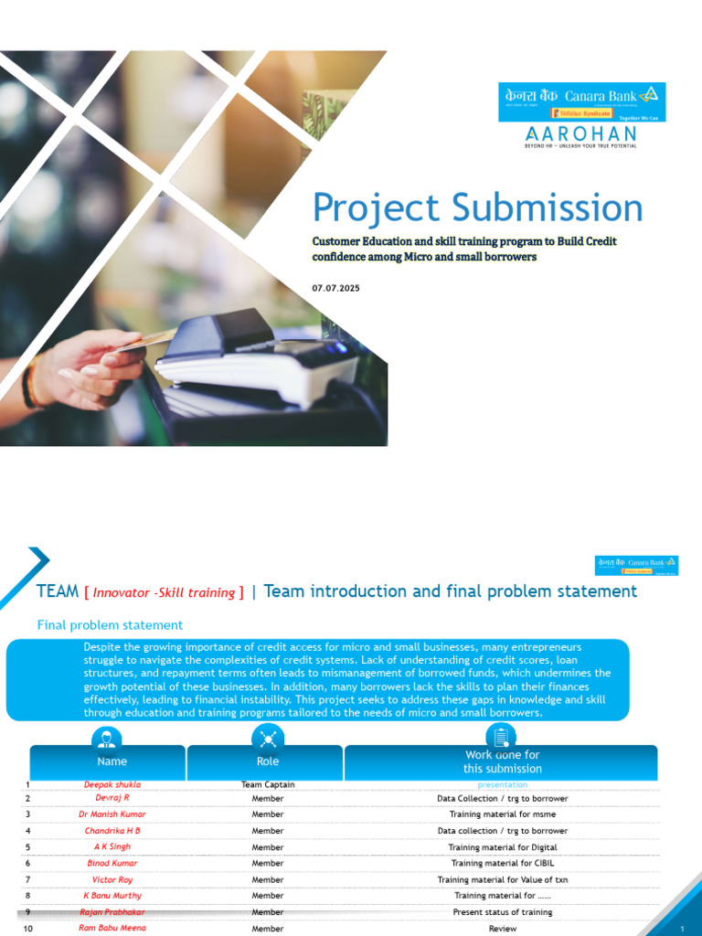 MSME Credit Training Project Overview | PDF | Microcredit | Loans